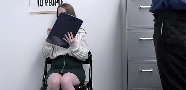  Crying chubby teen thief gets her punishment on CCTV
